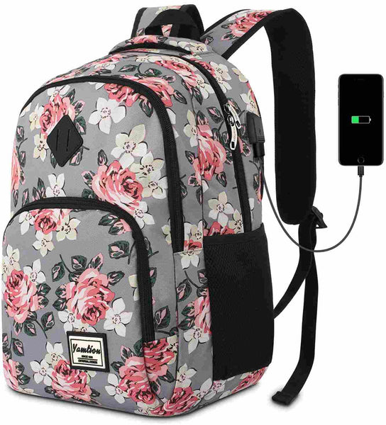 Schulranzen Mädchen,Tagesrucksack Frauen Schultasche Damen Rucksack mit Laptopfach für Schule Uni Ausflug Büro